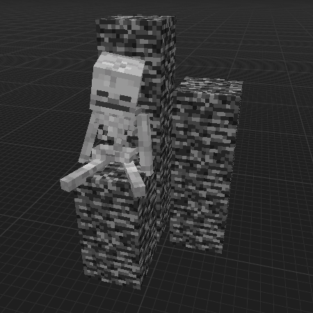 Pillars Skeleton sitting