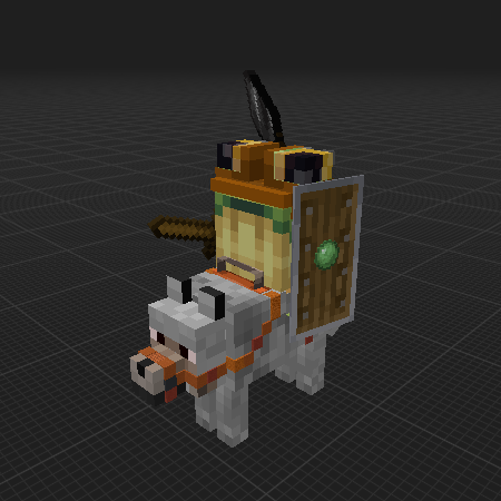 Frog warrior (wolf mount)