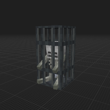 Skeleton In Cage (Vanilla blocks)
