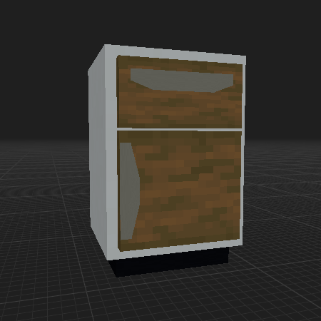 White Atomic Bedside Table