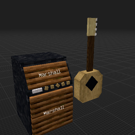 guitar with marshall speaker