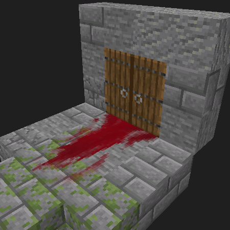 Blood from under the door