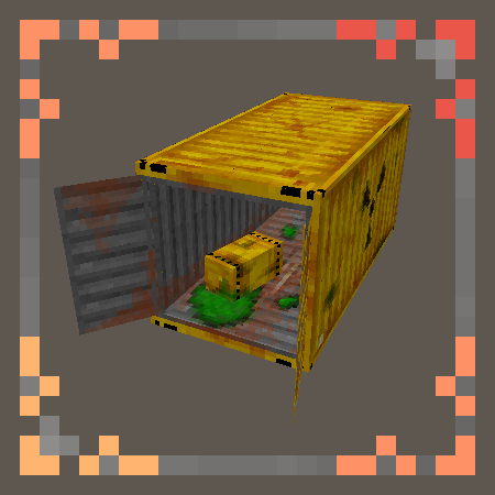 container with radioactive waste